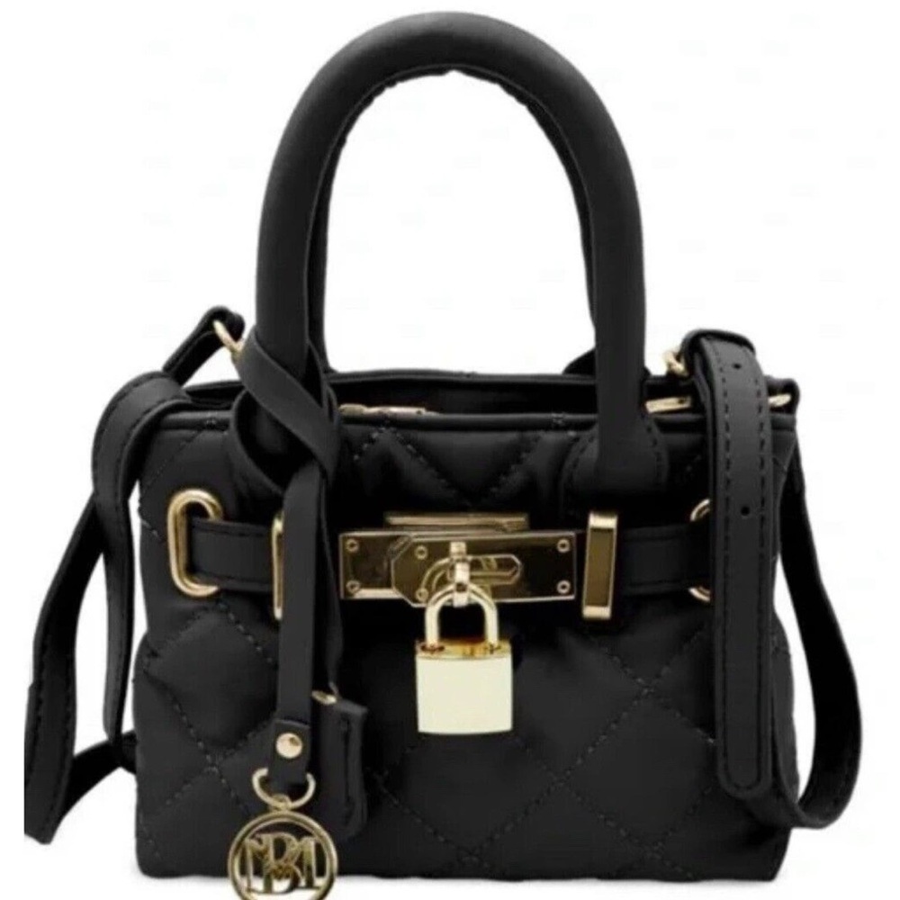 Badgley Mischka Black Micro Mini Top Handle Bag - Picture 1 of 3